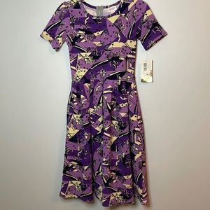 NWT Nightmare Before Christmas Luluaroe Purple Jack & Zero X-Small Amelia